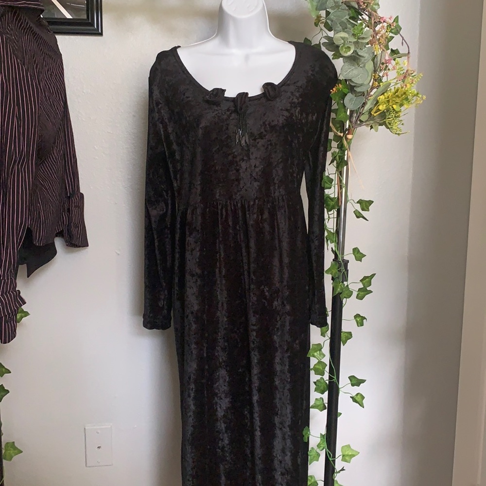 Retro Late 90s Long Black Dress